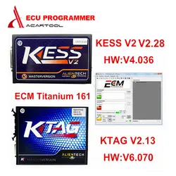 DHL Бесплатная доставка Лучшее качество Ktag K-TAG Ecu Инструмент программирования KTAG V2.13 мастер KESS V2 неограниченный маркер с ECM Титан V1.61