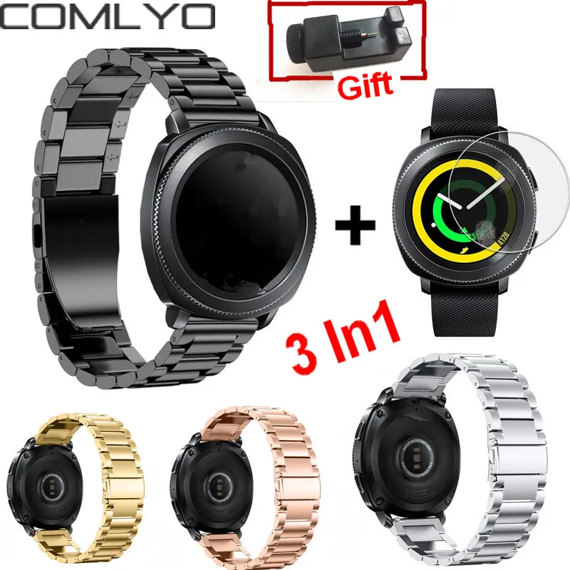 Ремешок 3 в 1 из нержавеющей стали для Samsung Gear Sport Watch браслет S4 ремешок часов с