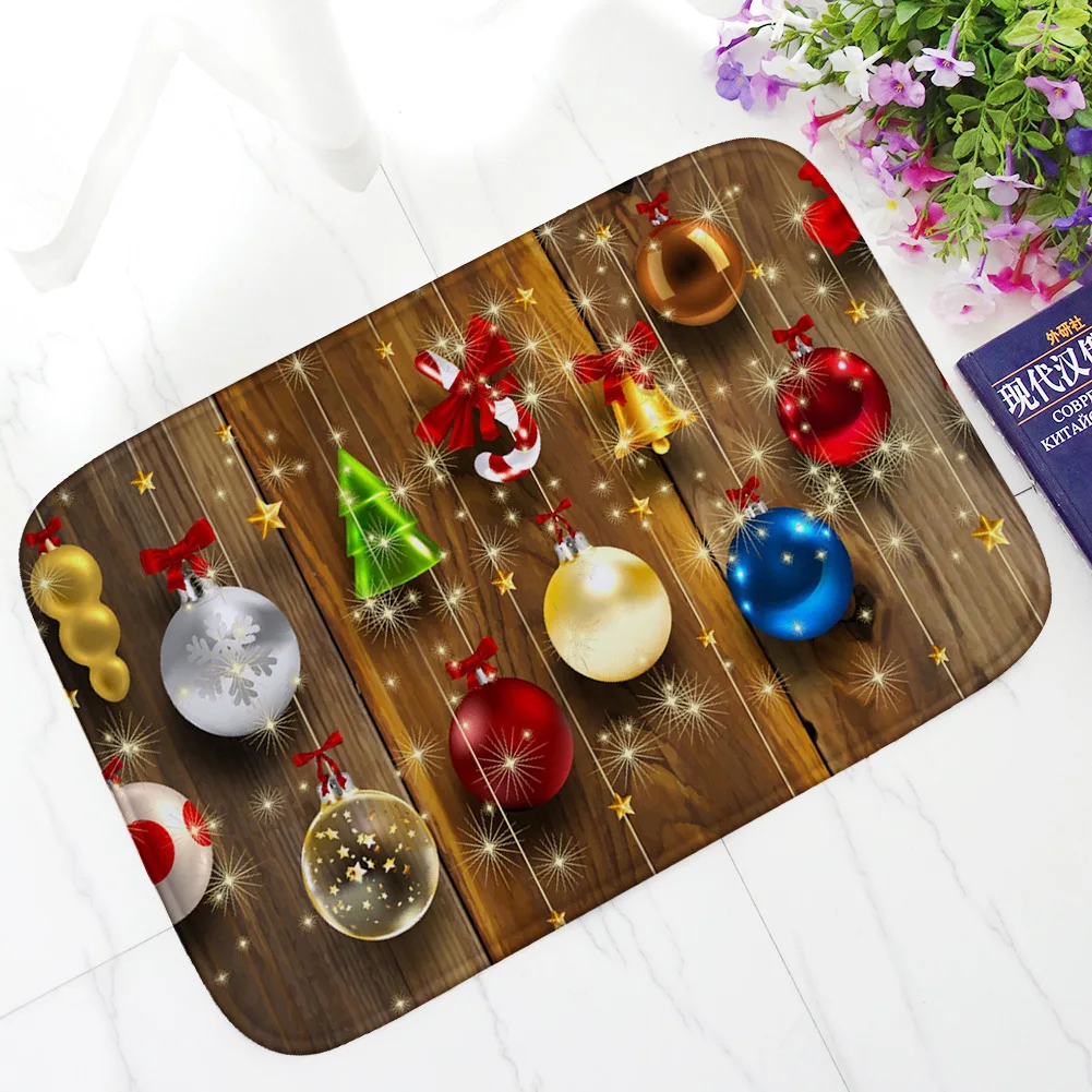 

Zeegle Christmas Decor Mat For The Hallway Non-slip Doormats Kids Room Carpet Baby Bedside Rug Absorbent Bathroom Floor Mats