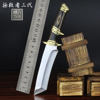 

PSRK D2 Authentic self-defense small straight knife outdoor survival knife high hardness tactical copper handle Handmade knife