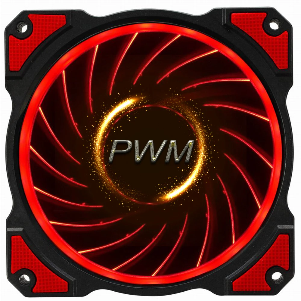 Jonsbo 120mm FR-101P LED Light Computer CPU Cooling Fan 4pin Radiator PWM PC Case Cooler for Intel AMD DIY MOD jonsbo cr 201 4 cpu 12cm heat pipe radiator side led fan