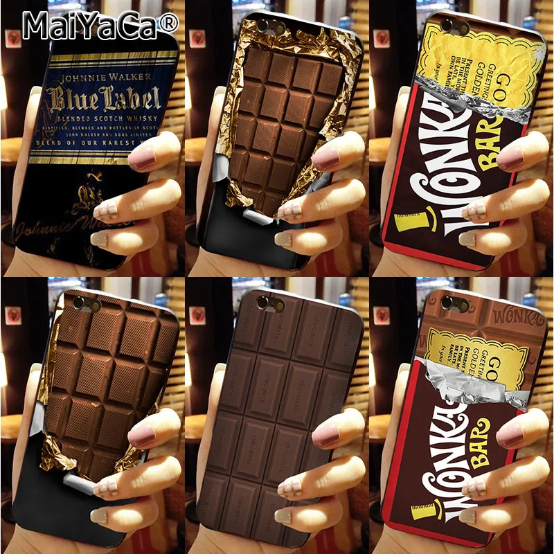 

MaiYaCa Phone Case For iPhone 6 6sPlus X XS XR XSMax 5 5s SE 7 8Plus Case Willy Wonka Bar With Golden Ticket Sweet Chocolate Bar