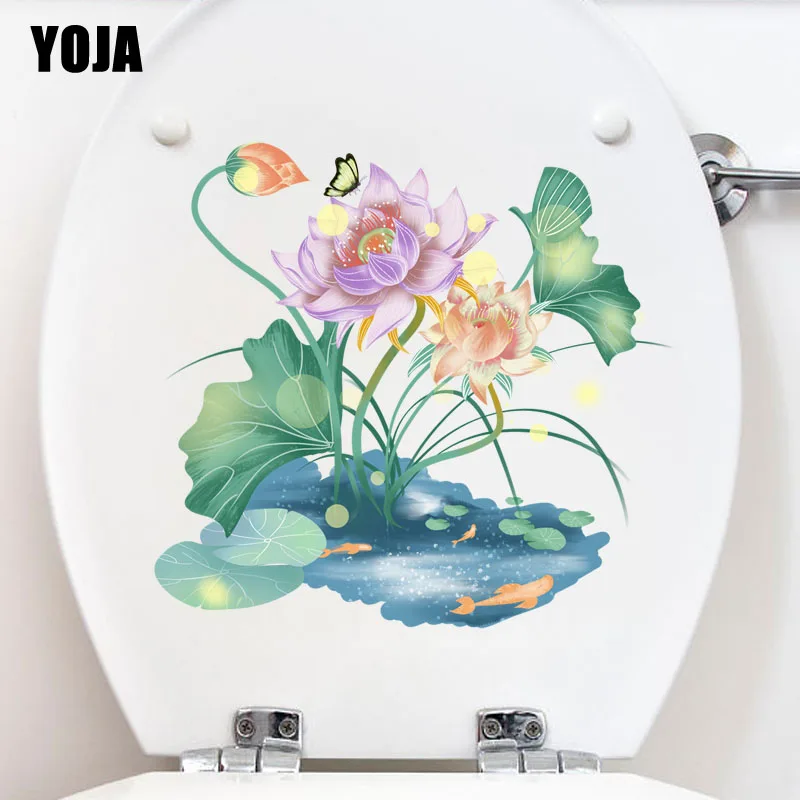 YOJA 25X23 4 см Забавный мультфильм наклейки Спальня Декоративные для унитаза