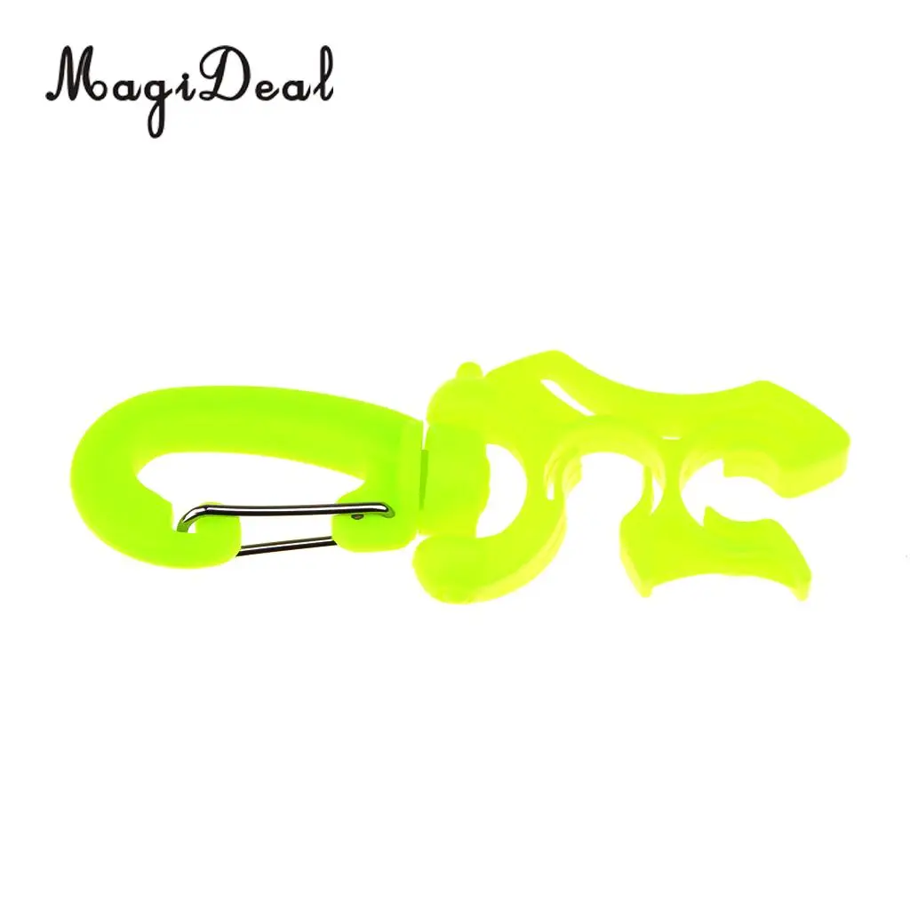 High Quality Scuba Diving SCUBA Double BCD Hose Holder with Clip Yellow Swimming Diving Pool Accessories