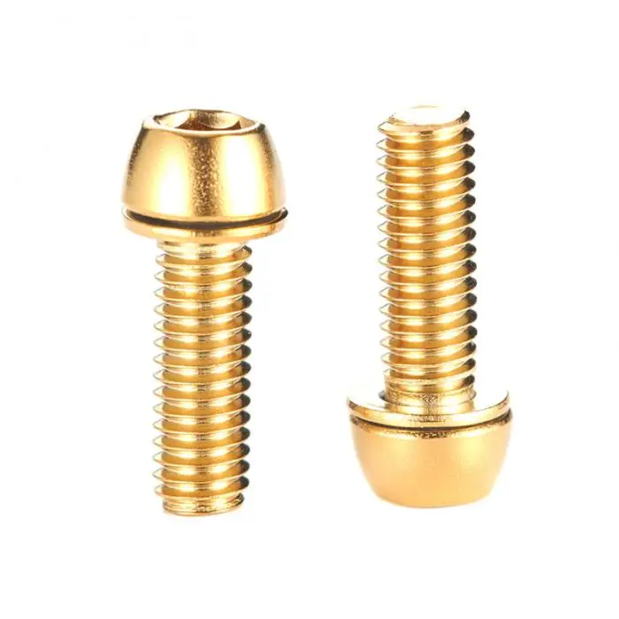 Newly 6pcs Titanium Plated Colored Screws Bolts M5*18mm for Mountain Bike Handlebar BN99