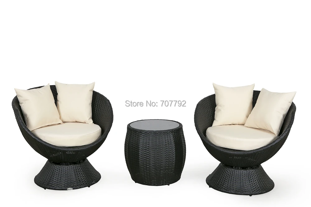 Синтетического ротанга мебель для сада поли диван-кресло, набор