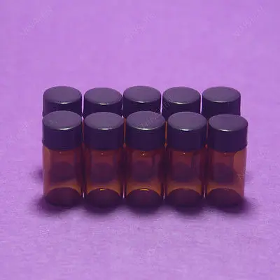 3ML Amber Reagent Bottle,Sample,Penicillin Vials,With PP Screw Lid,10PCS/LOT