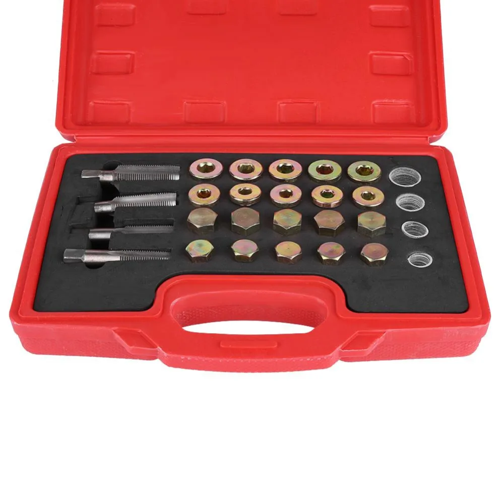 64Pcs/Set Oil Pan Thread Repair Kit Sump Gearbox Drain Plug Tool Set M13 M15 M17 M20 Auto |