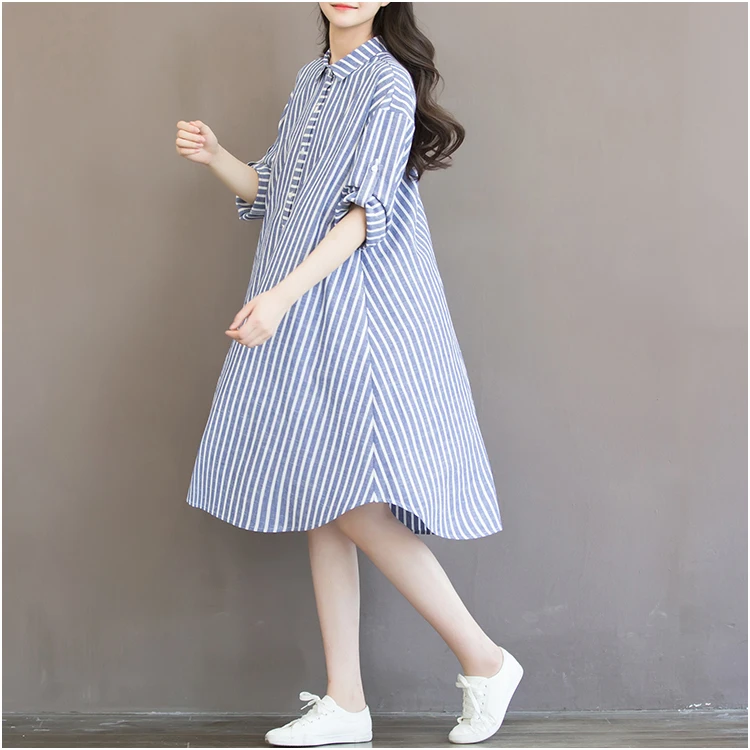 Maternity Dresses Long Sleeve Dress Striped Pregnancy Blouses Maternity Clothes For Pregnant Women Vestdios W99