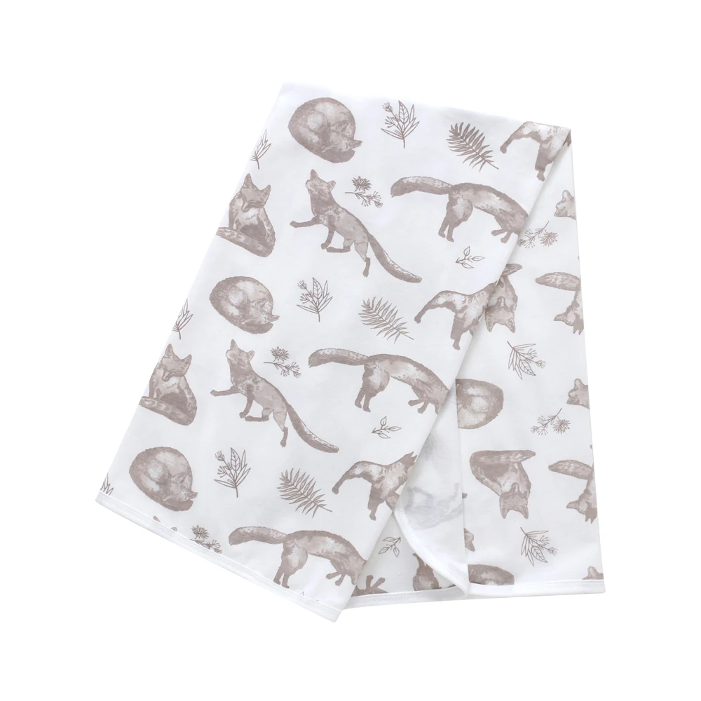 1 шт. удобные печатные одеяло с лисой подходит для новорожденных детей