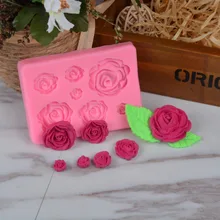 SJ 1pc Rose Leaves Baby 3d silicone Soap Molds for Soap Making Handmade Non-toxic Pink Silicone Soap Mold Food Grade Mold cartoon cow pattern non toxic silicone feeding food baby bib deep pink