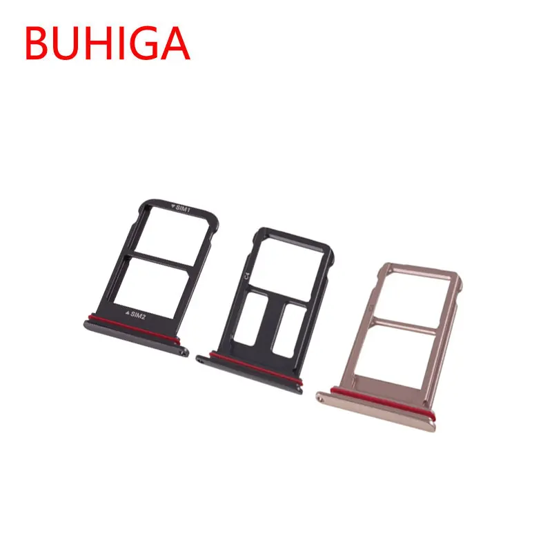 

BUHIGA New Dual/Single SIM Card Slot Tray For Huawei Mate 10 Pro Card Holder SIM Holder Replacement Parts
