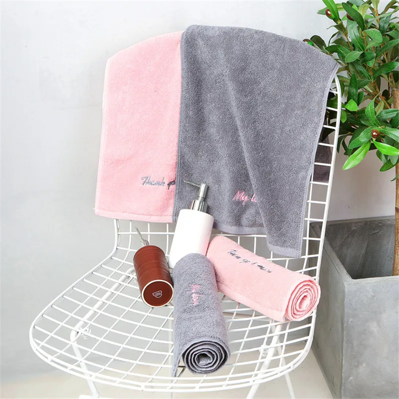 Towel 100 Cotton Towel 35x75CM Absorption Pure Color Soft Comfortable