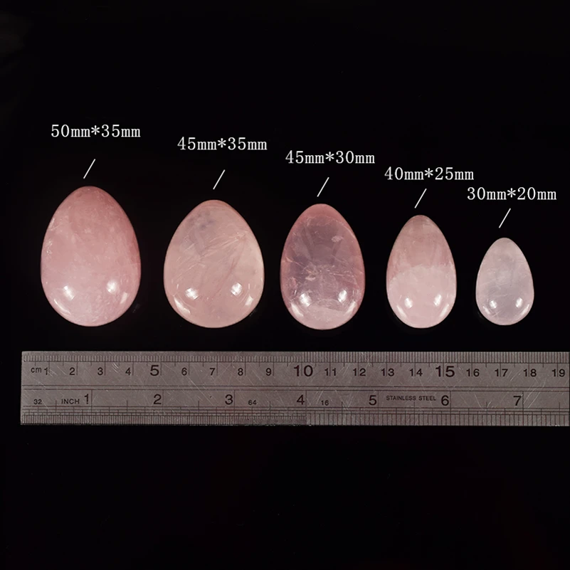 5 размеров, просверленное Нефритовое яйцо, Натуральная роза, кварцевый кристалл, сфера для упражнений Кегеля, тазового пола, мышцы, вагинальный тренировочный мяч, камень