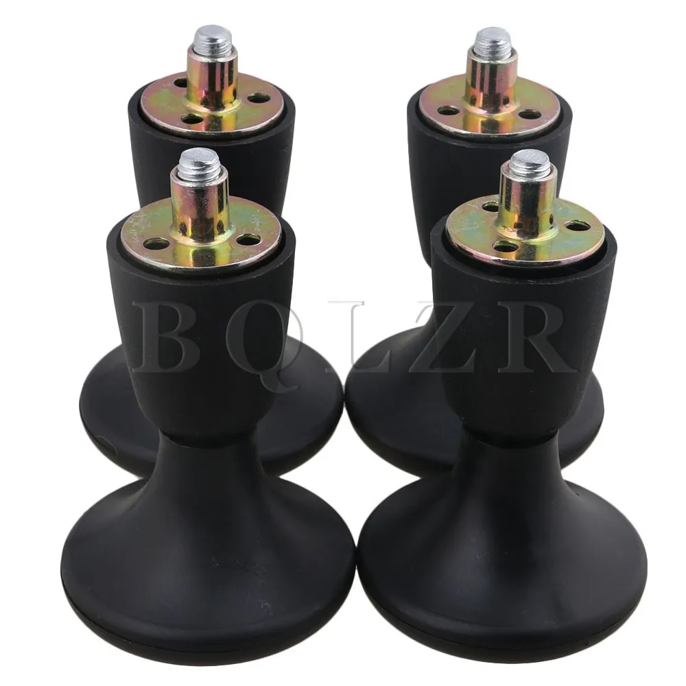 

4x BQLZR Nylon Iron Black Bed Frame Glide Legs Feet for Chair Sofa 12x73mm