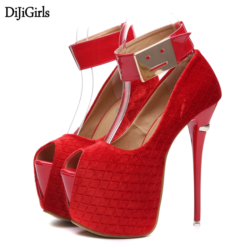 red evening heels