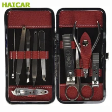 O Набор контактов для тестирования 10 в 1 кусачки для ногтей комплект для стрижки, уход за ногтями Набор, педикюр, ножницы, пинцет, Ножи уха Палочки универсальный набор маникюрных инструментов; Прямая поставка