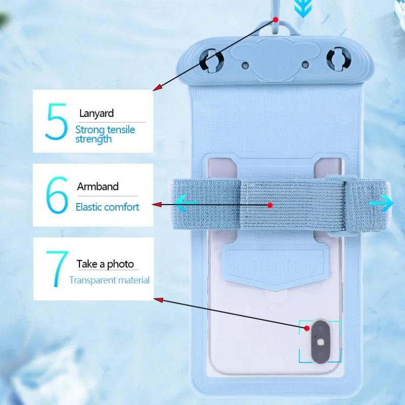 Нарукавники для плавания водонепроницаемая сумка для мобильного телефона подводный сенсорный экран для серфинга дайвинга пляжные купальники Сотовые телефоны чехол