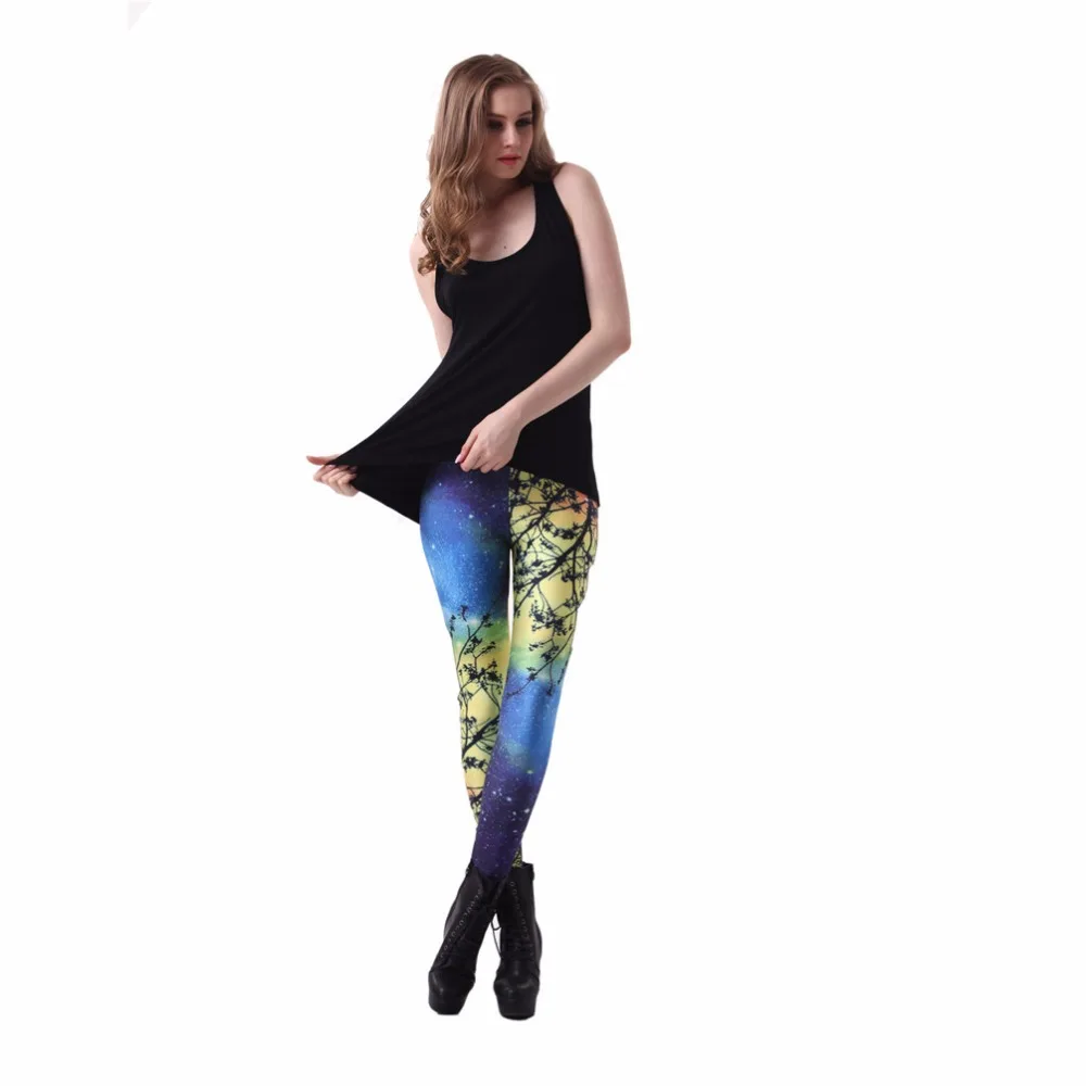 South American new hot fashion personality sexy casual large size Slim gradient leggings printed ladies high waist leggings South American new hot fashion personality sexy casual large size Slim gradient leggings printed ladies high waist leggings