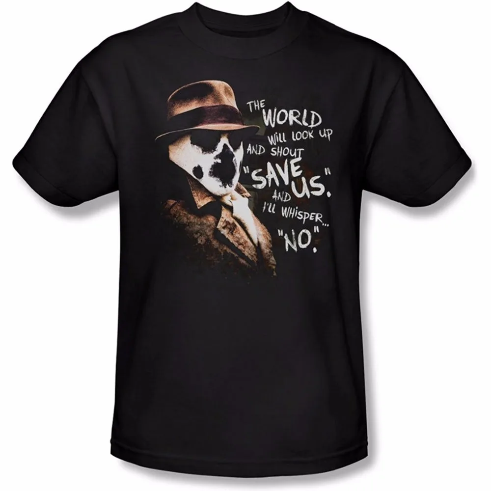 

Company T Shirts Watchmen Mens Whisper Short Sleeve Black T Shirt Men's Crew Neck Short Sleeve Christmas Shirt Retro