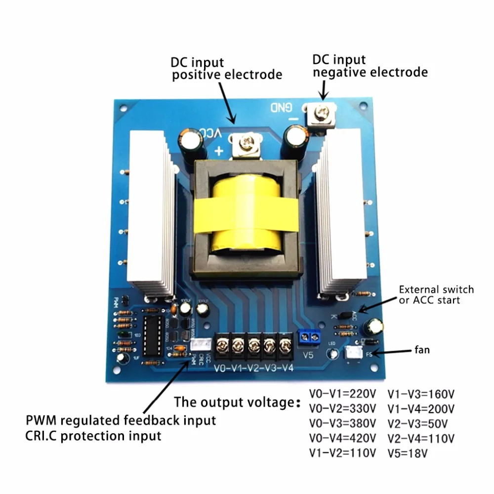 US $31.85 1000w Dc12v24v Inverter Module High Frequency Module Board Current Boost StepUp Car Converter DcAc