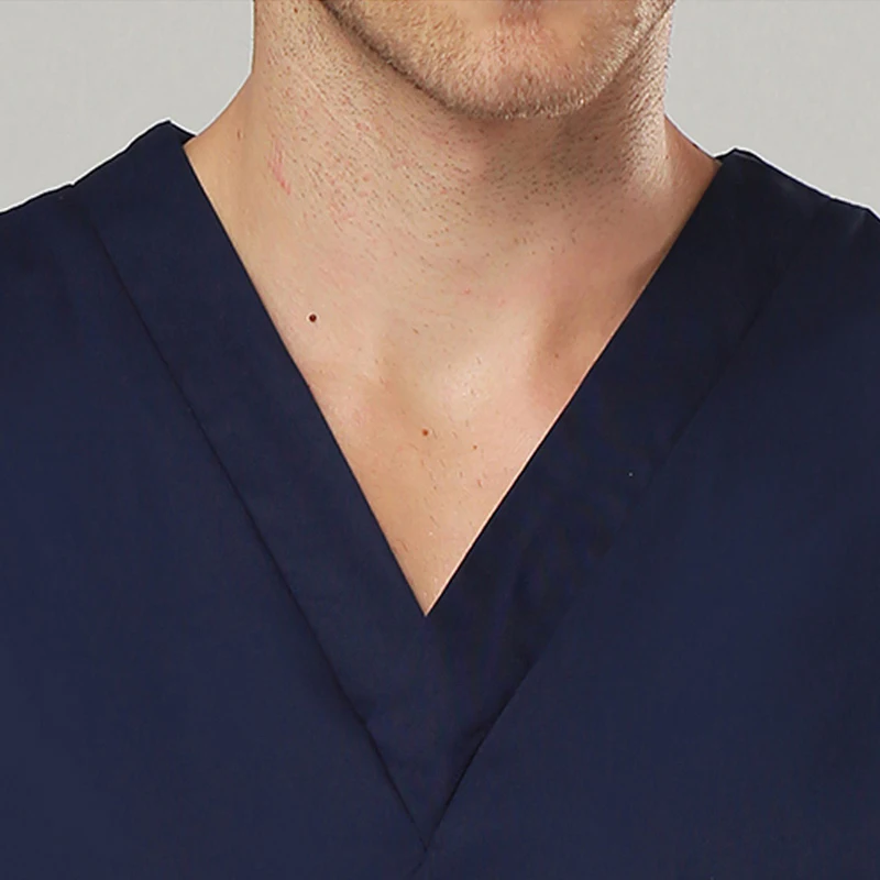 Мужская Хирургическая Одежда с v-образным вырезом и коротким рукавом, салонная одежда для больниц, летние медицинские скрабы для мужчин, униформа медсестры, пальто+ штаны, S-2XL