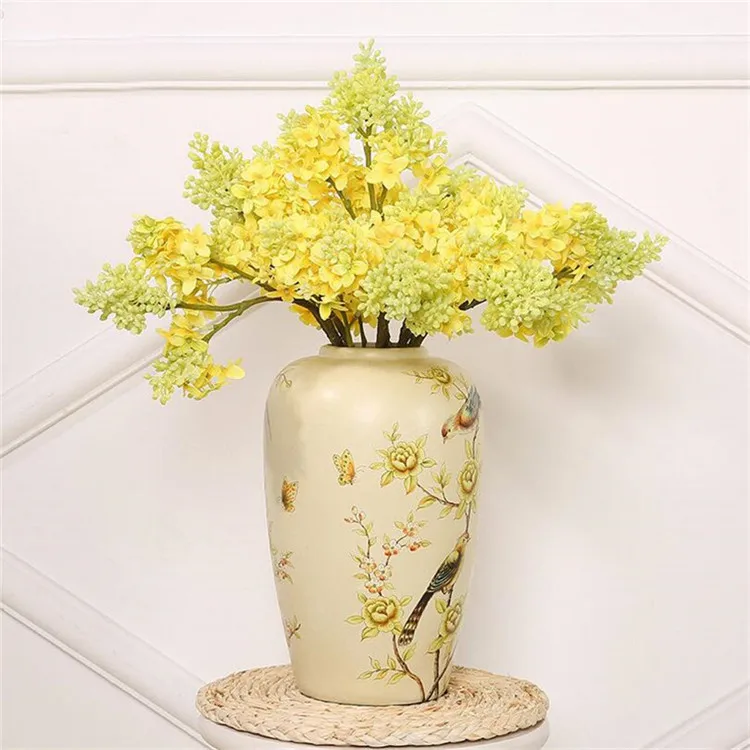 Flone Artificial Lilac Flower Simulation Beads Clove Flowers Fake Plastic Flowers Wedding Home Party Decor Floral  (3)