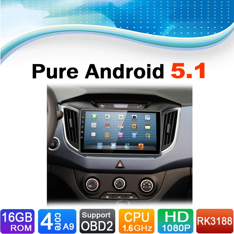 Pure Android 5 1 1 System Car DVD GPS Navigation System for Hyundai IX25 2015