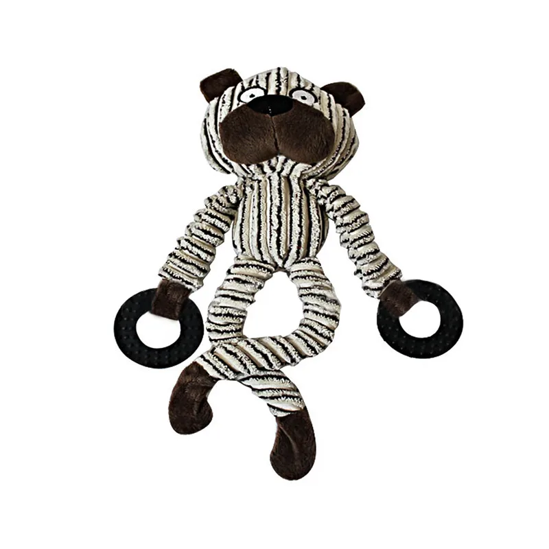 Beige Bear TINGHAO бежевый медведь | кофе обезьяна | коричневый бык вельвет собака жевательная игрушка зубы Жевательная для дрессировки для внутреннего и наружного игры - Цвет: Beige Bear