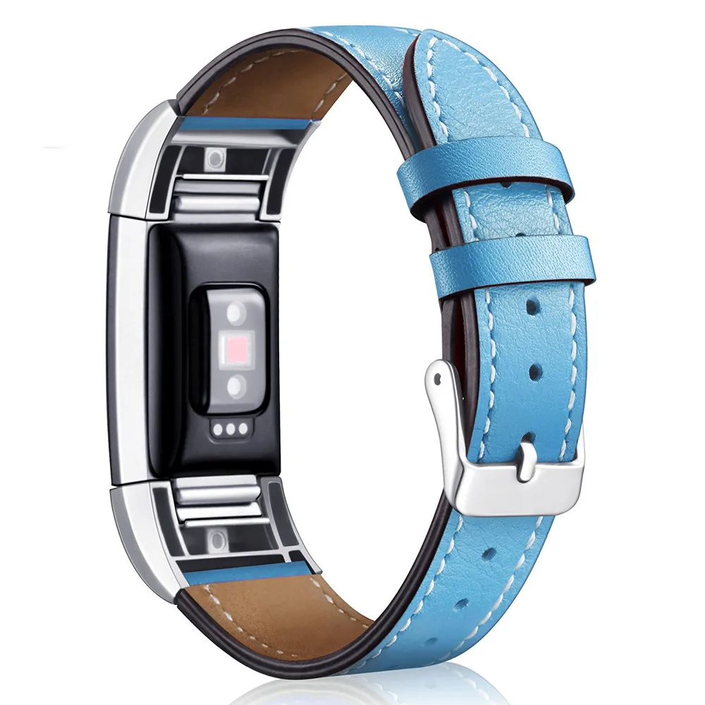 Сменный роскошный ремешок для часов ZENHEO из натуральной кожи браслет Fitbit Charge 2