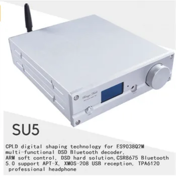 

NEW SU5 decoder ES9038Q2M chip XMOS U208 USB Multifunction Bluetooth 5.0 TPA6120 headphone supports DSD512