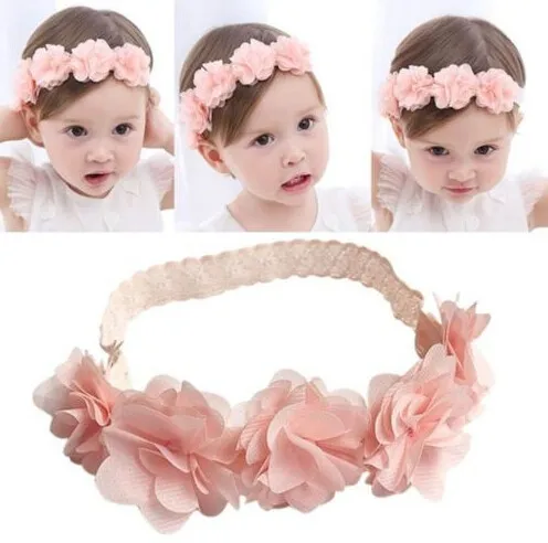

Baby Headband MUQGEW Polyester Floral Toddler Baby Girl Kids Elastic Floral Headband Hair Girls baby Hairband Headwear For Girl