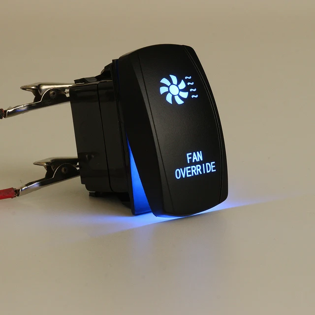 5Pin 12V Car FAN OVERRIDE Switches Laser Rocker Toggle Switch On/Off
