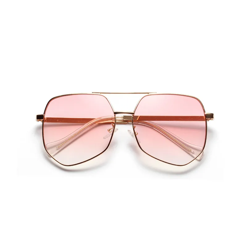 Мужские солнцезащитные очки Shield, квадратные, в стиле панк, металлическая оправа, золотые, красные, желтые, черные, винтажные, солнцезащитные очки для мужчин,, очки для вождения, FML - Цвет линз: pink