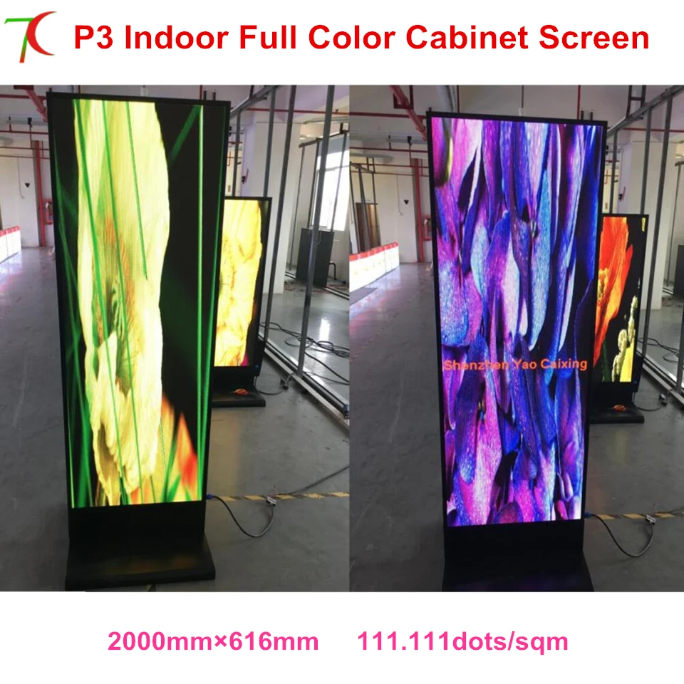 

China factoy directe sales diy P3 indoor smd 2121 dot matrix metal cabinet led display customized poster