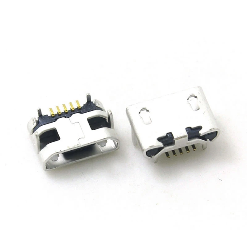 Микро USB 5 контактный гнездовой разъем 20 шт./лот типа OX Horn для зарядки заднего