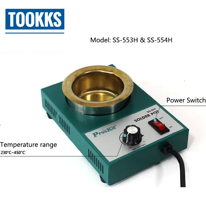Lead Free Solder Pot Soldering Desoldering Bath Tin melting furnace Wire Tinning Tool 150W 200W 250W