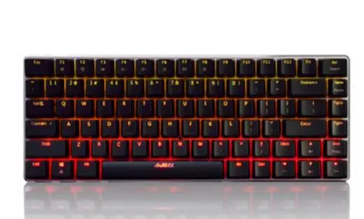 Ajazz AK33 RGB/три цвета/одна подсветка игровая механическая клавиатура 82 клавиши синий/черный переключатель сплав база USB Проводная клавиатура - Цвет: Серебристый