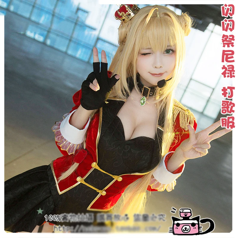 Аниме большой заказ FGO Nero для косплея сверкающий фестиваль черный костюм