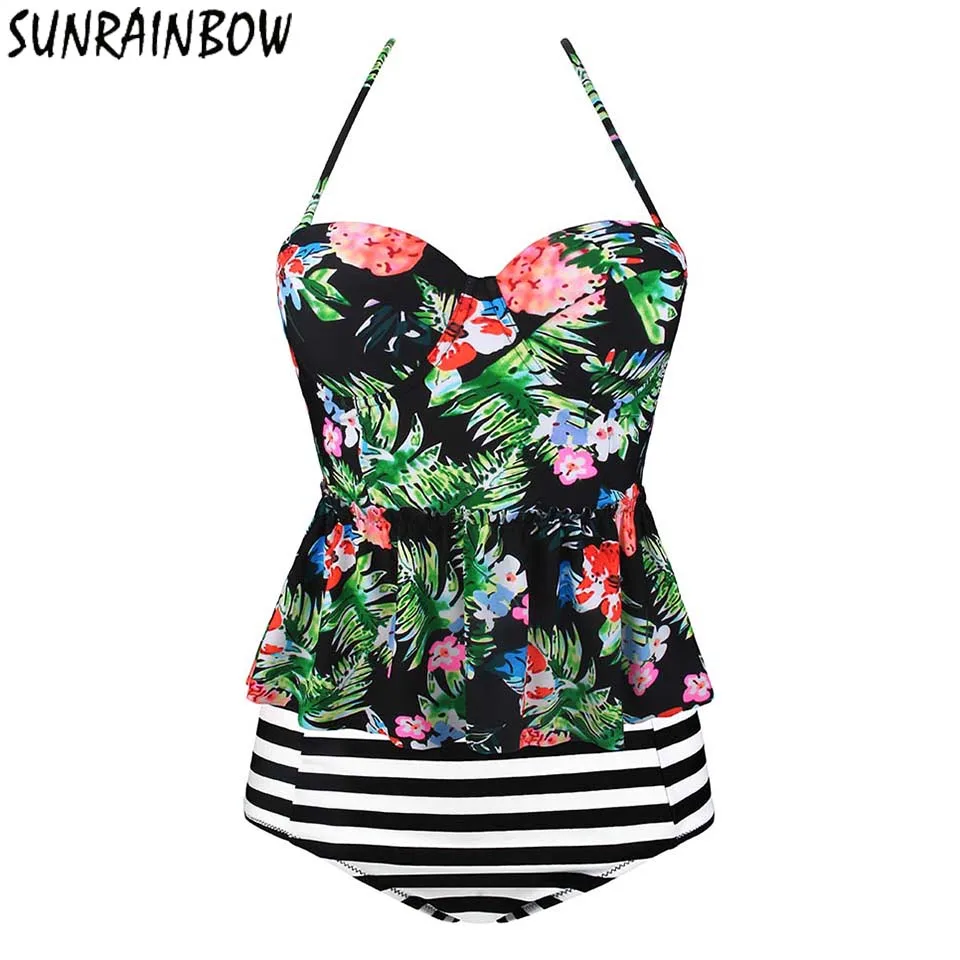 

SUNRAINBOW 2019 New Arrival Sexy Bralizan Swimsuit Women Suit Summer Beach Solid Monokini Swimwear Swim Wear Bathing Suits