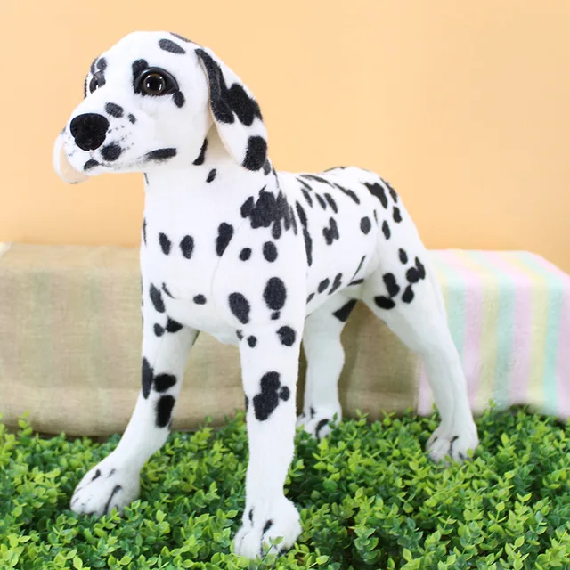 large 48x42cm simulation dog Dalmatian plush toy standing Dalmatian