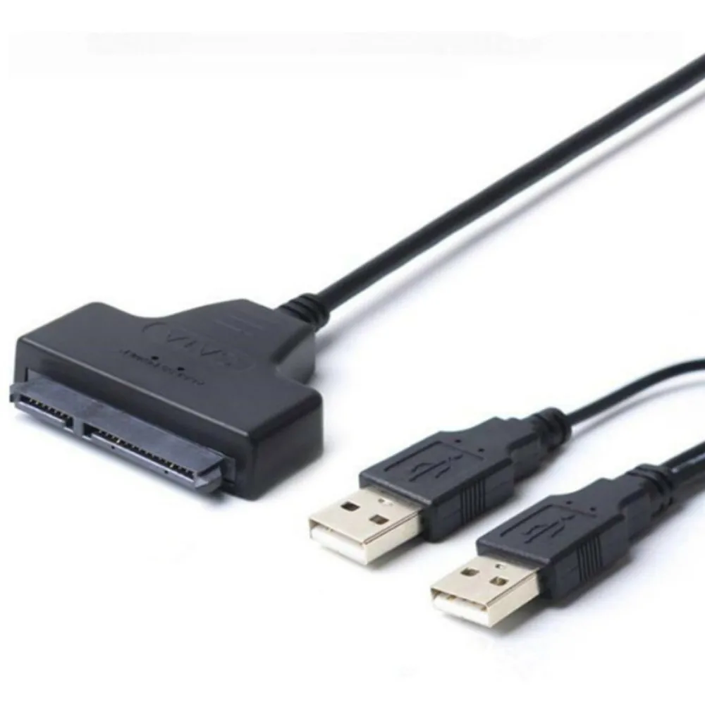 

Dual USB 2.0 To Sata + 22 Pin for 2.5/3.5 Inch HDD SSD Hard Drive HDD Adapter Converter Serial Data Cables