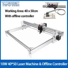 4050 レーザ加工機デスクトップ DIY バイオレットレーザー彫刻マシン画像 Cnc プリンタ作業領域 40 センチメートル x 50 センチメートル + オフラインコントローラ