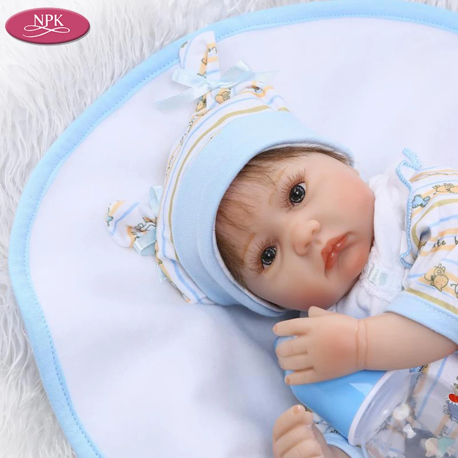 NPK Soft Silicone Reborn Baby Doll Realistic Girl Babies Dolls 16 inch 40CM Lifelike Princess Girls Boys Kids Toys Children Gift (8)