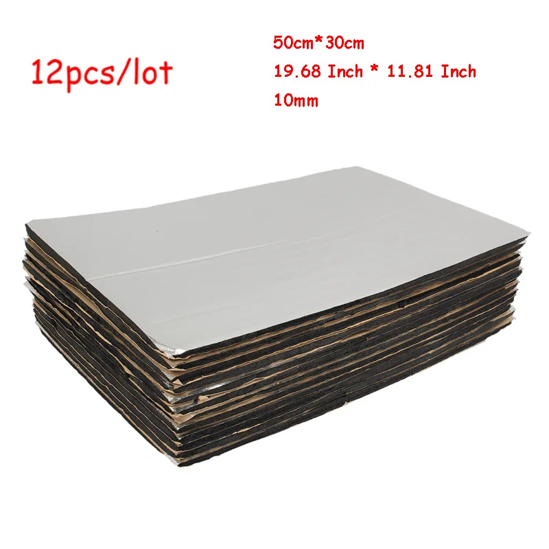 

12Pcs Vehicle Insulation Closed Cell Foam Sheet 10mm Car Van Sound Proofing Deadening Insulation Car Hood Insulation