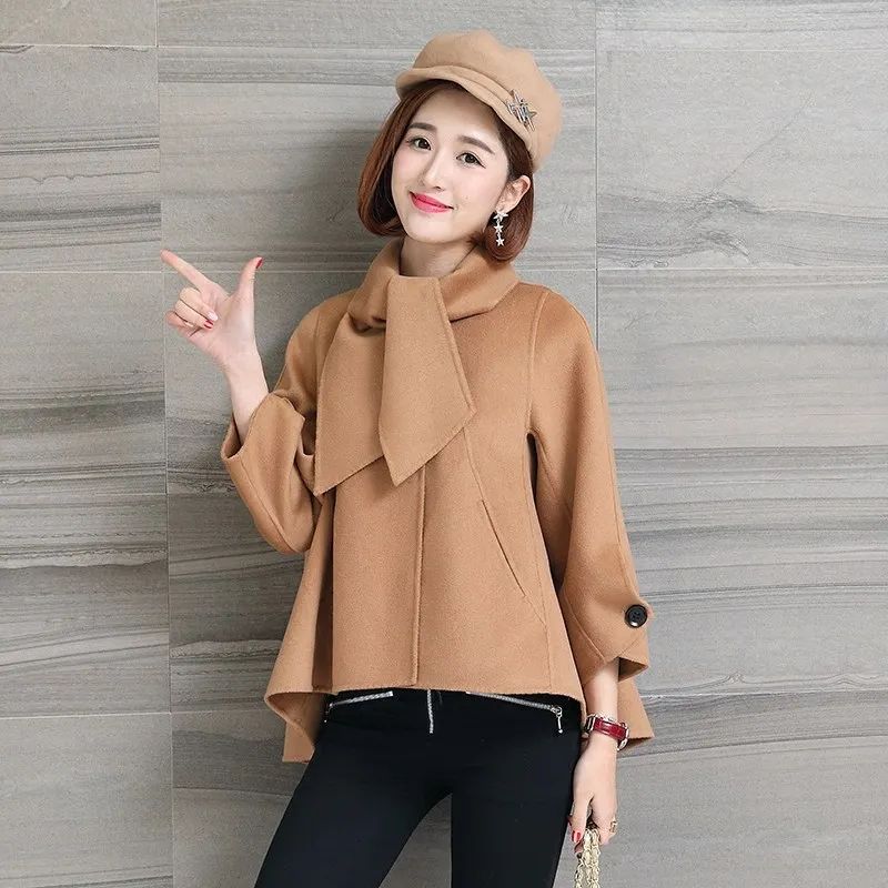 Buy Women's Spring Woolen Coat 100 Wool Raglan