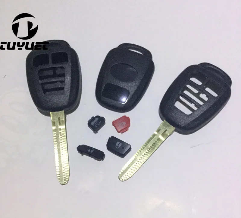 5PCS NEW REPLACEMENT REMOTE KEYLESS 3+1 BUTTON REMOTE KEY SHELL REPAIR KEY FOB CASE FOR TOYOTA 2012 TOY43 BLADE