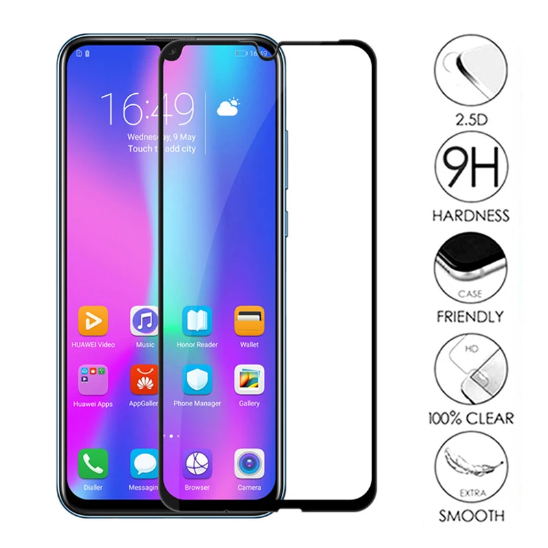 Оригинальное закаленное стекло для Honor 10 Lite Защитное Huawei 20 10X Light 9A 9X 10i Защитная