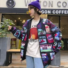 Осень и зима харакуджу Бомбер куртка Женский из смеси хлопка thicking бейсбольные свободные куртки для женщин s(M1998