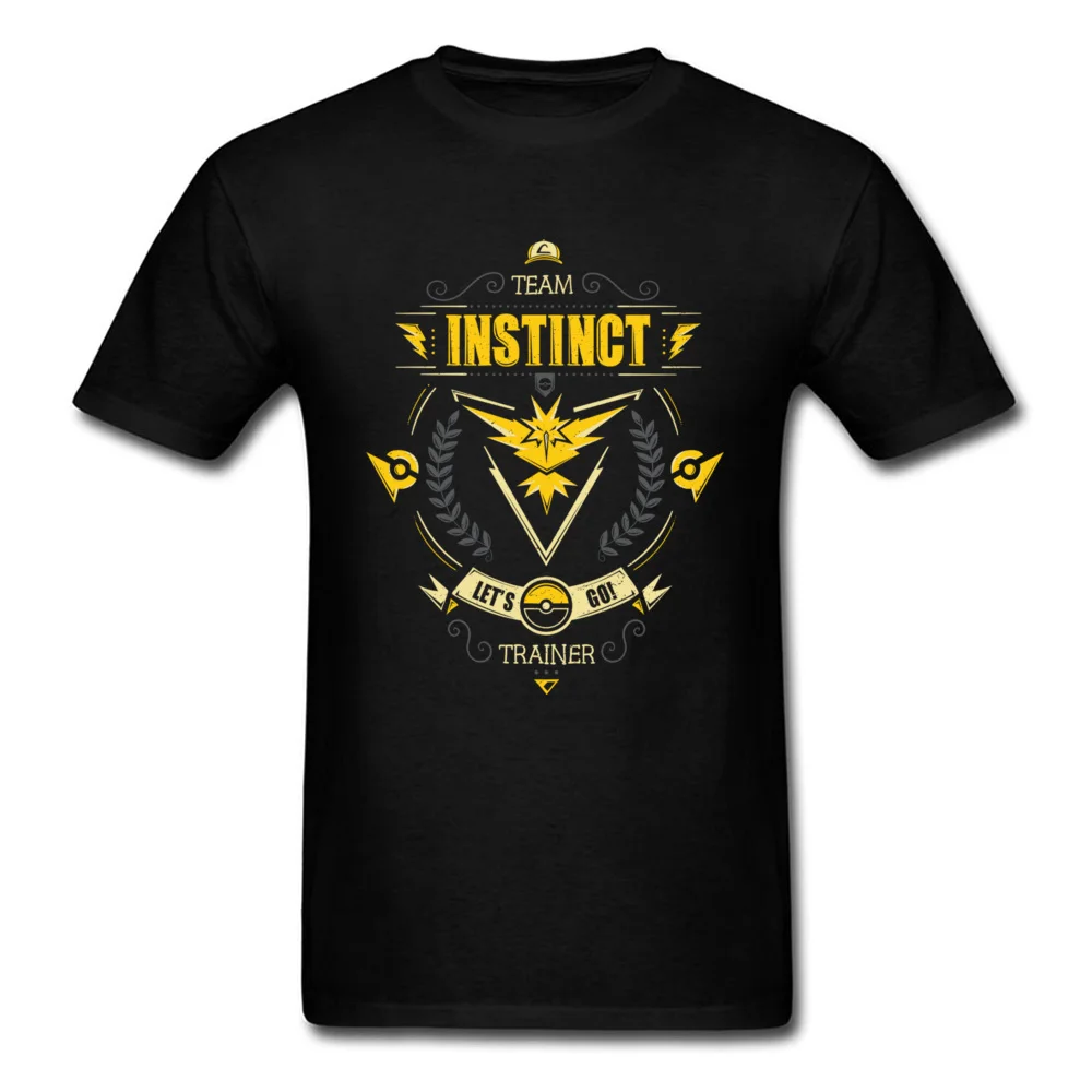 Let's Go Instinct pokemon футболка мужские топы Pocket Monster Pokeball аниме Япония тройники черная